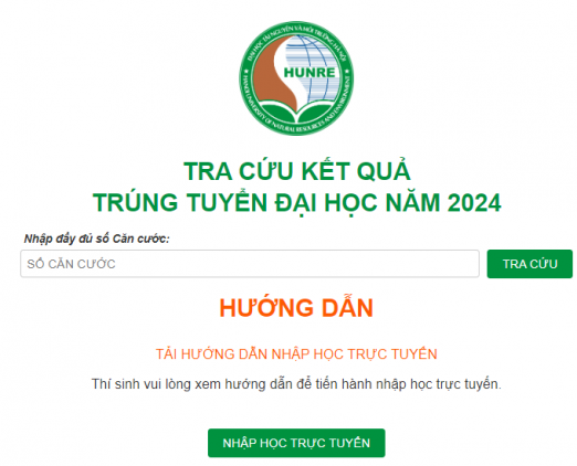 Hướng dẫn thí sinh trúng tuyển các ngành trình độ đại học chính quy Đợt 1 - Năm 2024 thực hiện xác nhận nhập học và làm thủ tục nhập học